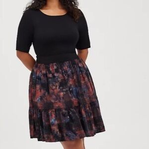 TORRID Plaid Short Sleeve Shirt Dress